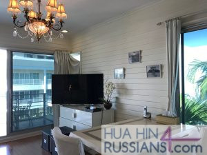 Аренда квартиры на 2 спальни в центре Хуа Хина с видом на море в Baan San Pluem — 70789 на  за 75000